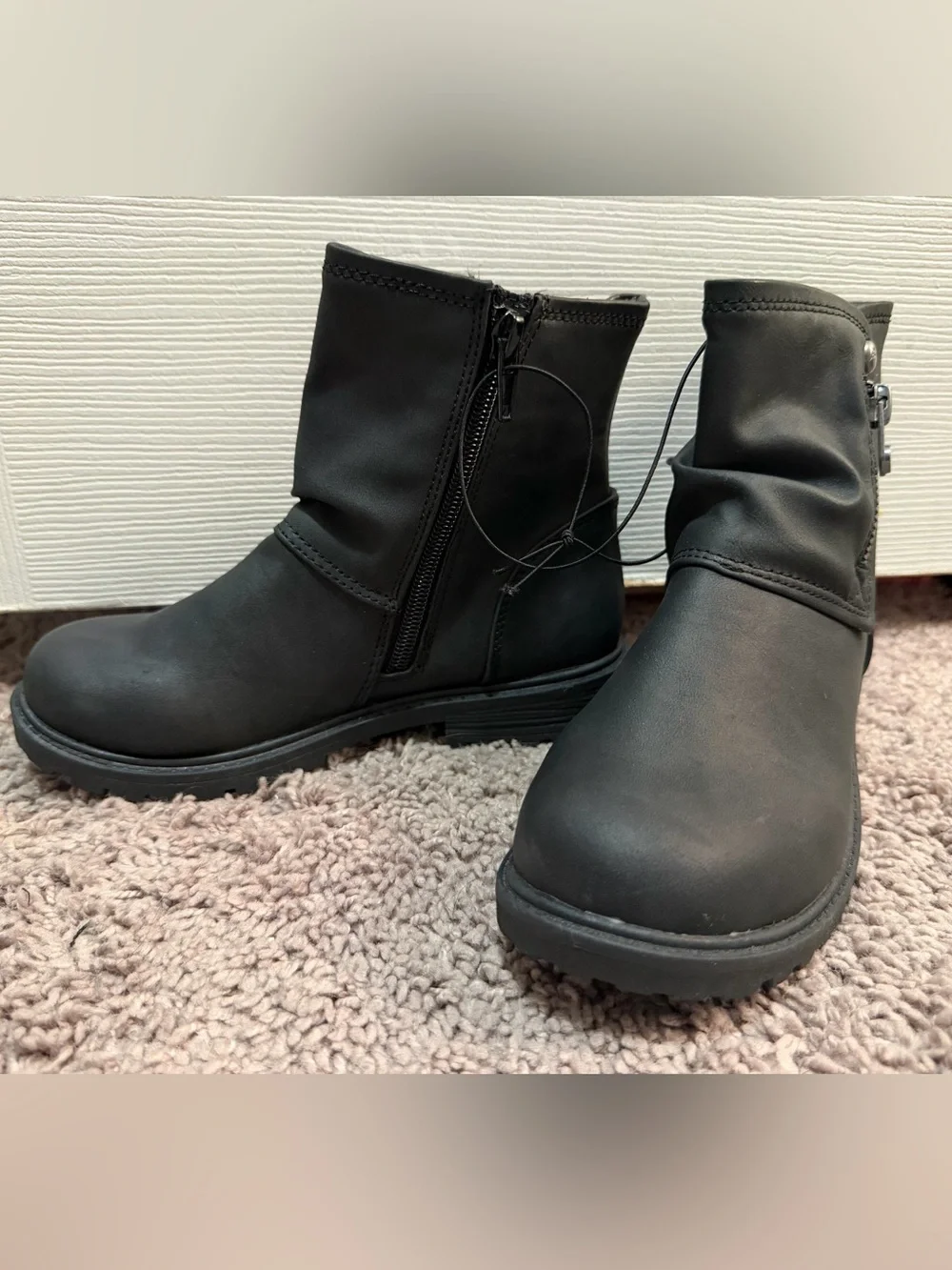 Blowfish Black Kids Ankle Boots with Side Zipper